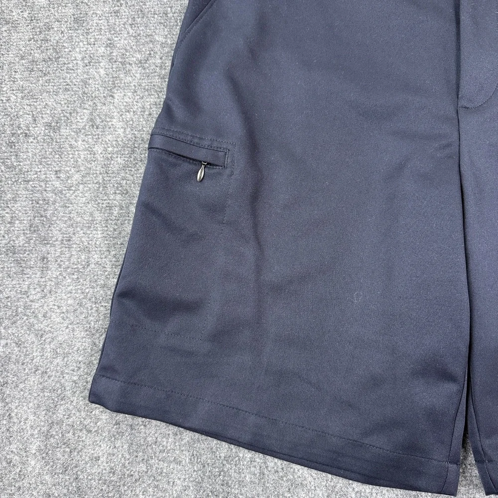 IZOD Golf Shorts Mens 36 Navy Blue Cargo XFG Performance Classic Zip Pocket